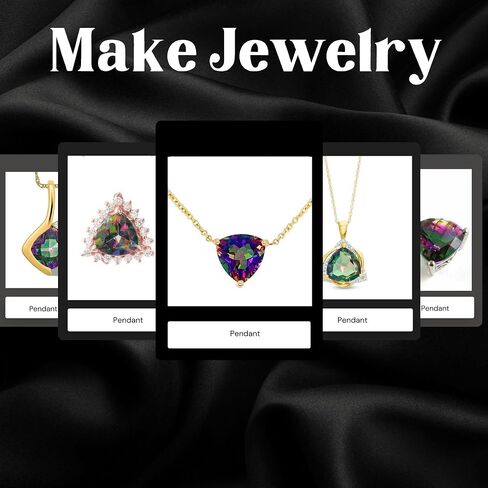 70 CT Rainbow Color Trillion Cut Natural Mystic Topaz Certified Loose Gemstone Jewellery for Women in Saudi Arabia