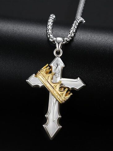 Celtic Cross Necklace for Men,925 Sterling Silver,Norse Rune Jewelry Amulet Pendant Gifts for Boyfriend/Brother/Husband/Mother/Friend in Kuwait