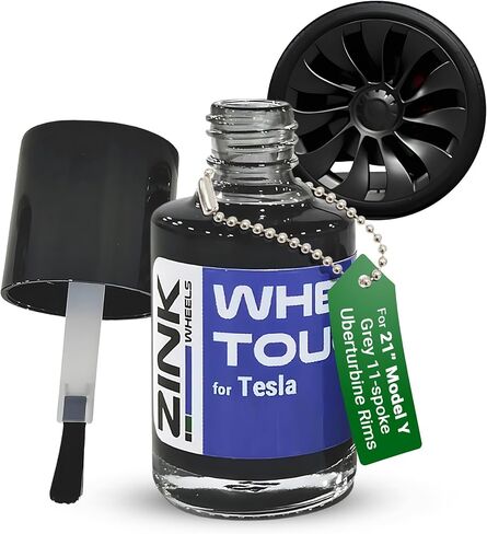 Premium Tesla Wheel Touch Up Paint for Model 3 20-inch Grey Performance Warp Wheels - Color-matched Paint for DIY Curb Rash Repair - Made in USA in Kuwait