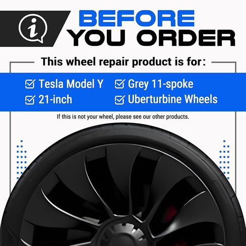 Premium Tesla Wheel Touch Up Paint for Model 3 20-inch Grey Performance Warp Wheels - Color-matched Paint for DIY Curb Rash Repair - Made in USA in Kuwait
