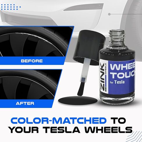 Premium Tesla Wheel Touch Up Paint for Model 3 20-inch Grey Performance Warp Wheels - Color-matched Paint for DIY Curb Rash Repair - Made in USA in Kuwait