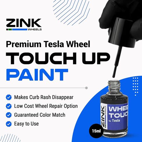 Premium Tesla Wheel Touch Up Paint for Model 3 20-inch Grey Performance Warp Wheels - Color-matched Paint for DIY Curb Rash Repair - Made in USA in Kuwait