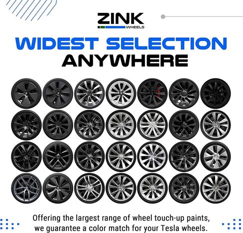 Premium Tesla Wheel Touch Up Paint for Model 3 20-inch Grey Performance Warp Wheels - Color-matched Paint for DIY Curb Rash Repair - Made in USA in Kuwait
