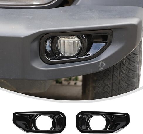 يغطي Linskip Fog Light يتوافق مع Jeep Wrangler JL/Gladiator JT 2018-2024 2025 ، غطاء مصباح الضباب لجيب رانجلر الخارجي (أسود) in Kuwait