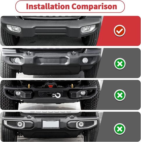 يغطي Linskip Fog Light يتوافق مع Jeep Wrangler JL/Gladiator JT 2018-2024 2025 ، غطاء مصباح الضباب لجيب رانجلر الخارجي (أسود) in Kuwait