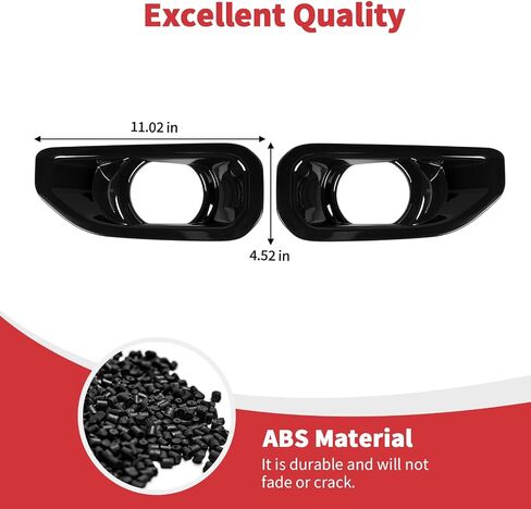 يغطي Linskip Fog Light يتوافق مع Jeep Wrangler JL/Gladiator JT 2018-2024 2025 ، غطاء مصباح الضباب لجيب رانجلر الخارجي (أسود) in Kuwait