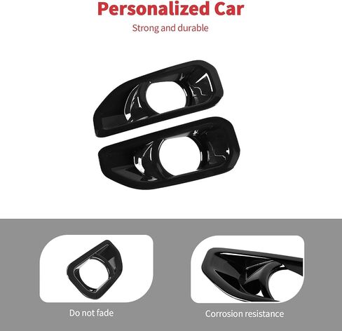يغطي Linskip Fog Light يتوافق مع Jeep Wrangler JL/Gladiator JT 2018-2024 2025 ، غطاء مصباح الضباب لجيب رانجلر الخارجي (أسود) in Kuwait