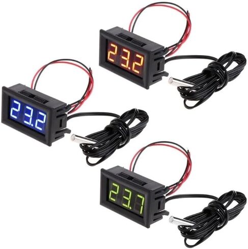 مقياس مقياس درجة حرارة السيارة المطورة -50 ~ 110 درجة مئوية مقياس حرارة LED الرقمي 5-12V اتصال سهل للصناعة (ل R) in Kuwait