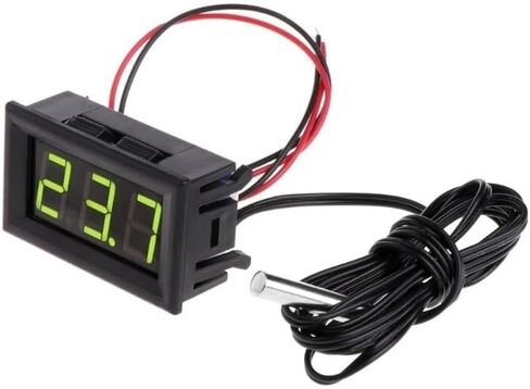 مقياس مقياس درجة حرارة السيارة المطورة -50 ~ 110 درجة مئوية مقياس حرارة LED الرقمي 5-12V اتصال سهل للصناعة (ل R) in Kuwait