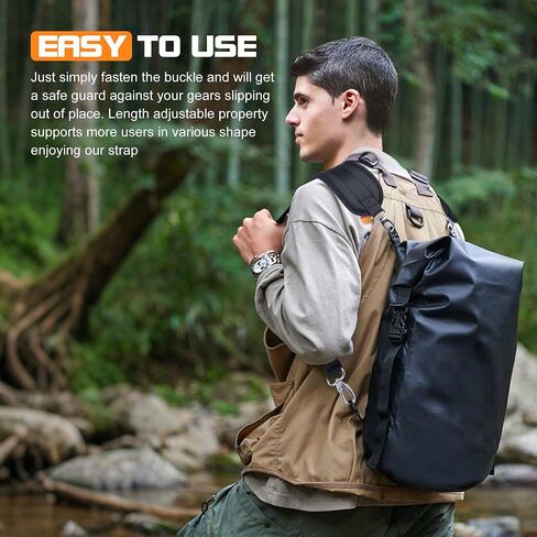 Backpack Straps, Adjustable Padded Shoulder Straps for Bags Replacement,with Spare Metal Clips and Spare Chest Belt for Backpack,Dry Bag in Saudi Arabia