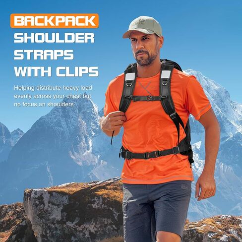Backpack Straps, Adjustable Padded Shoulder Straps for Bags Replacement,with Spare Metal Clips and Spare Chest Belt for Backpack,Dry Bag in Saudi Arabia