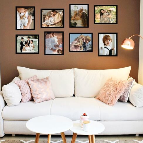 2 Packs 8.5x11 Picture Frame Black, Engineered Wood 8.5 x 11 Photo Frame, 8.5 by 11 Picture Poster Frame for Wall Hanging and Tabletop Set of 2, Black in Kuwait