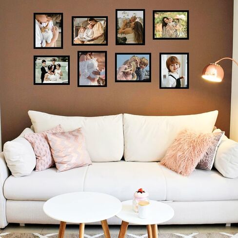 2 Packs 8.5x11 Picture Frame Black, Engineered Wood 8.5 x 11 Photo Frame, 8.5 by 11 Picture Poster Frame for Wall Hanging and Tabletop Set of 2, Black in Kuwait