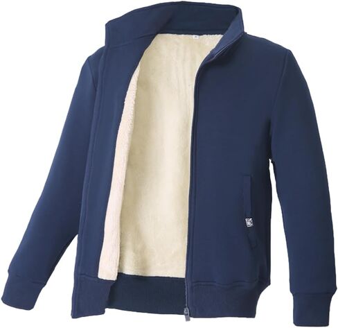 Women's Sherpa Lined Sweatshirt Winter Warm Zip Up Stand Collar Casual Thick Fleece Cardigan Jacket in Kuwait