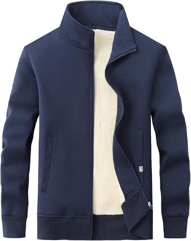 Women's Sherpa Lined Sweatshirt Winter Warm Zip Up Stand Collar Casual Thick Fleece Cardigan Jacket in Kuwait
