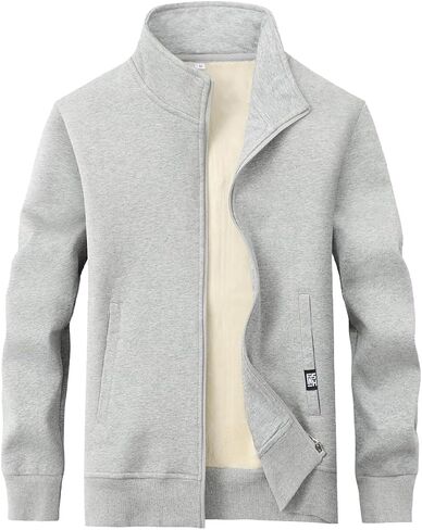 Women's Sherpa Lined Sweatshirt Winter Warm Zip Up Stand Collar Casual Thick Fleece Cardigan Jacket in Kuwait