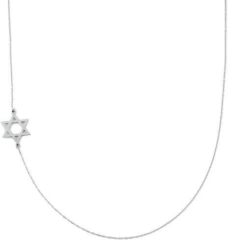 GELIN 14k Solid Gold Tiny Star of David Necklace for Women in Saudi Arabia