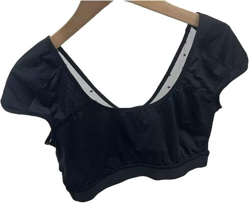 Women Elastic Soft Underwear Lingerie Tops 2 in 1 Built-in Shoulder Pad Ladies Padded Tank Top Shirt,Black-Large in Saudi Arabia