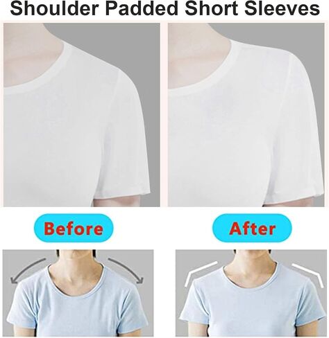 Women Elastic Soft Underwear Lingerie Tops 2 in 1 Built-in Shoulder Pad Ladies Padded Tank Top Shirt,Black-Large in Saudi Arabia