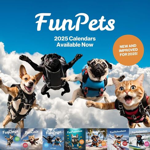تقويم حائط Fun Dogs 2024 - Frenchies French Bulldog - مخطط عائلي كبير ومنظم يومي مع صور شهرية لطيفة - تصميم نحيف 2024 مخطط حائط وهدية - تقويم ممتع in Kuwait