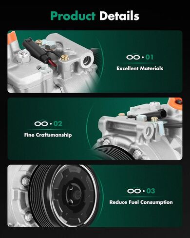 SCITOO AC Compressor for Cars for 2007-2009 for Dodge for Sprinter 2500 3.0L CO 11328C in Saudi Arabia