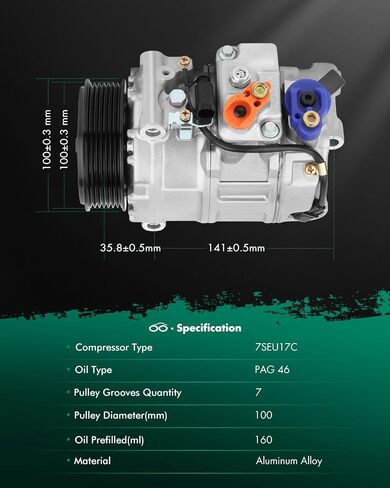 SCITOO AC Compressor for Cars for 2007-2009 for Dodge for Sprinter 2500 3.0L CO 11328C in Saudi Arabia