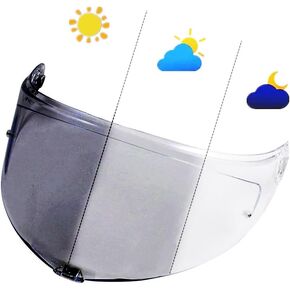 K6 Helmet Visor Replacement,Motorcycle Helmet Face Shield Sunscreen Anti Uv Windshield Compatible with AGV K6 K6S (Black-Day use only) in Saudi Arabia