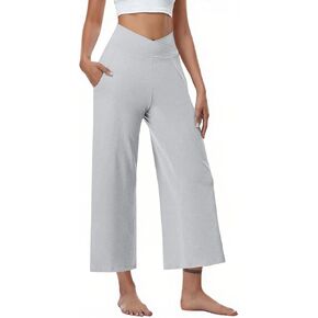 Womens Wide Leg Pants High Waist Loose Flowy Comfy Lounge Palazzo Trousers Stretch Soft Casual Pants with Pockets in Kuwait