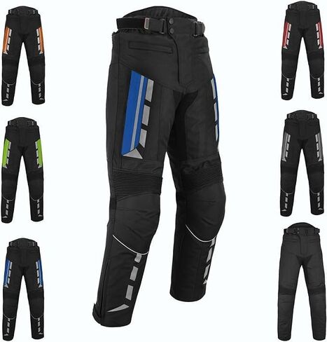 Men's Waterproof Armored Motorcycle Trousers – Protective Cordura Textile Pants with Removable Protectors for Biking. in Saudi Arabia