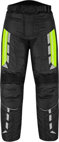 Men's Waterproof Armored Motorcycle Trousers – Protective Cordura Textile Pants with Removable Protectors for Biking. in Saudi Arabia