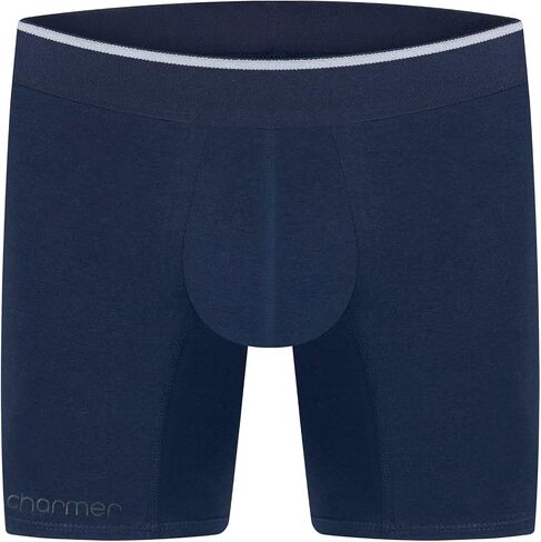 Men's Boxer Briefs in Premium Cotton, 3 Pack, Blue and Black Colors. Comfortable, Soft and Breathable. in Saudi Arabia