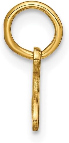 Jewelry Affairs 10K Yellow Gold Script Letter Initial Charm Pendant, 14x10mm in Saudi Arabia