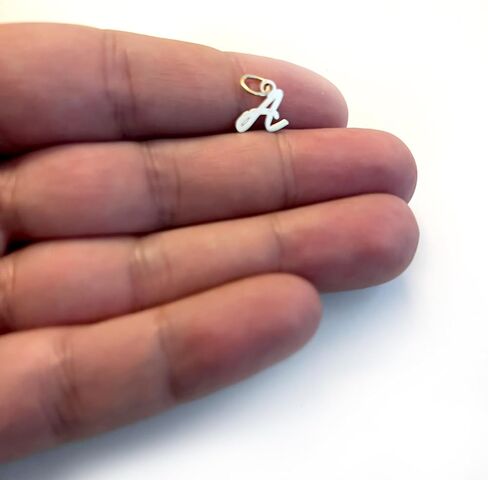 Jewelry Affairs 10K Yellow Gold Script Letter Initial Charm Pendant, 14x10mm in Saudi Arabia