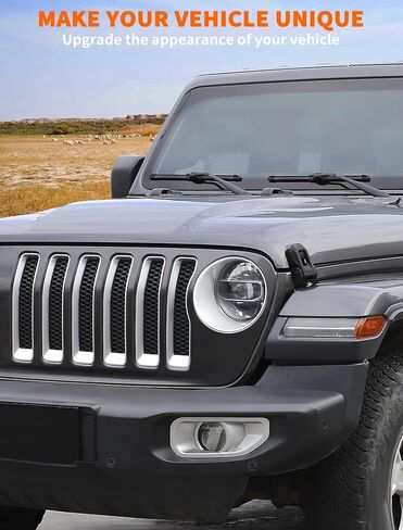 Savadicar 9 قطع ألياف الكربون الشواية الأمامية وغطاء مصباح الأمامي مجموعة لجيب Wrangler JL Jlu 4xe & Gladiator JT 2018-2023-إكسسوارات ترقية زخرفية خارجية in Kuwait