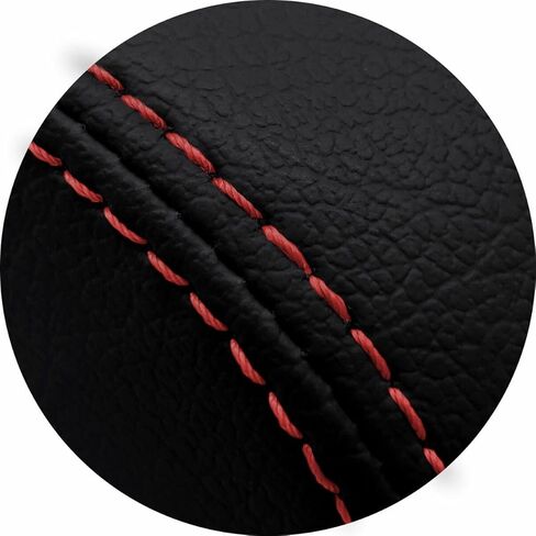 تلقائي وغطاء حذاء الفرامل GRS Red Stitch Leather Leather for Subaru لـ BRZ 13-20 ، لتويوتا 86 17-20 طريقة إدراج الطابق المركزي (الغلاف فقط ، لا توجد أجهزة متضمنة) in Saudi Arabia