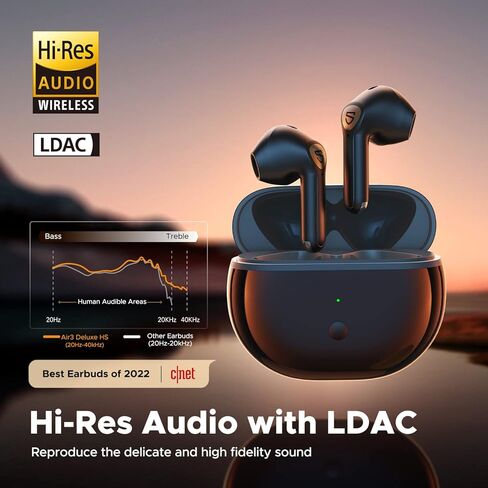 سماعات الرأس SoundPEATS Space Bluetooth باللون الأسود، وضع الألعاب in Kuwait