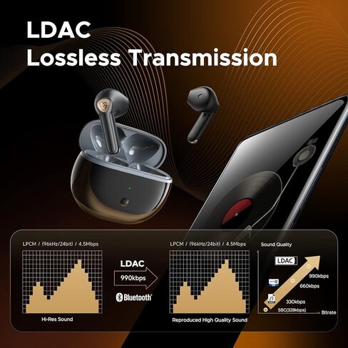 سماعات الرأس SoundPEATS Space Bluetooth باللون الأسود، وضع الألعاب in Kuwait