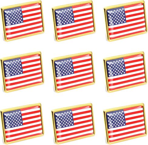 American Flag Lapel Pins for Men Women Solid Metal USA Enamel Flag Pins 4th of July US Waving Robust Crystal Surfacing Badge Suit Jacket Brooch for Veterans Day in Saudi Arabia
