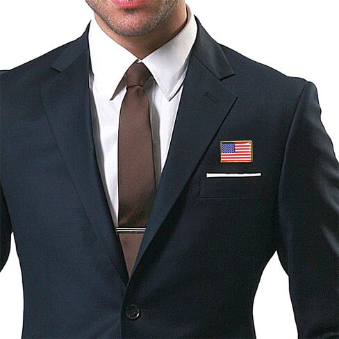 American Flag Lapel Pins for Men Women Solid Metal USA Enamel Flag Pins 4th of July US Waving Robust Crystal Surfacing Badge Suit Jacket Brooch for Veterans Day in Saudi Arabia