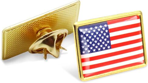 American Flag Lapel Pins for Men Women Solid Metal USA Enamel Flag Pins 4th of July US Waving Robust Crystal Surfacing Badge Suit Jacket Brooch for Veterans Day in Saudi Arabia