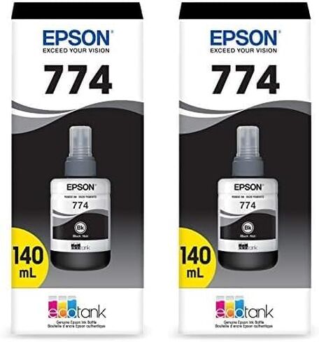 Epson 774 EcoTank Ink Ultra-high Capacity Bottle Black (T774120-S) Works with EcoTank ET-4550, ET-3600, ET-16500 in Saudi Arabia