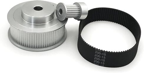 2GT/2M Synchronous Pulley Kit GT2 80 Teeth+20 Teeth Aperture 5-12mm 3D Printer Accessories Reduction Ratio 1:4 Bandwidth 15mm(260mm,20T-B6-W15_80T-B12-W15) in Saudi Arabia