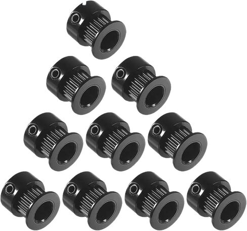 10/20/30PCS GT2 20TEETH 16 أسنان 20 أسنان تتحمل 5 مم/8 ملم تناسب بكرة ألوميوم GT2-6MM حزام توقيت مفتوح للطابعة ثلاثية الأبعاد (أسود 5 مم ، Z516B) in Saudi Arabia