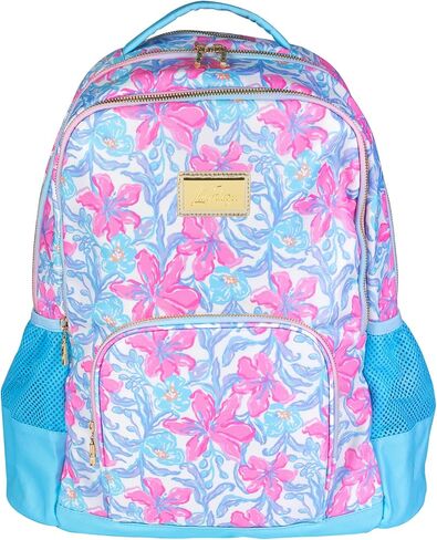 حقيبة ظهر كبيرة Lilly Pulitzer مع جيوب وأشرطة قابلة للتعديل والمقبض العلوي ، حقيبة كتب كبيرة للعمل والسفر (Beachside Haven) in Kuwait