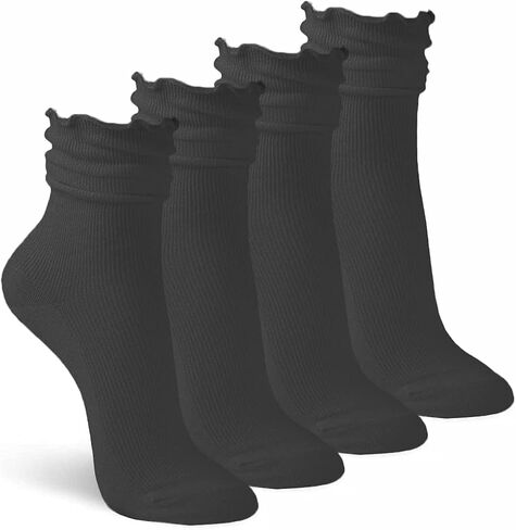 Jefferies Socks Womens Fruilh Cankle Crew Crew Screrch Screrch Scuff Socks 4 زوج in Saudi Arabia