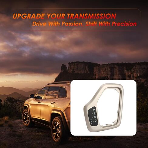 Upgrade Transmission Shifter Bezel with Harness Kit, 601-401 Gold, Compatible With 2014-2018 Jeep Cherokee, Replaces# 5YD27LS5AA 68413957AA in Saudi Arabia