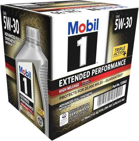 Mobil 1 Extended Performance High Mileage Full Synthetic Motor Oil 5W-30, 1 Quart (6-pack) in Saudi Arabia