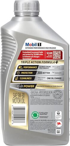 Mobil 1 Extended Performance High Mileage Full Synthetic Motor Oil 5W-30, 1 Quart (6-pack) in Saudi Arabia