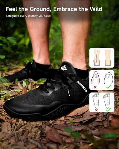 Manueklear Zero Drop Wide Toe Box Shoe للرجال نساء ، وأحذية حافي القدمين الحد الأدنى لمشيه المشي لمسافات طويلة ، ورفع الأحذية للتدريب المتقاطع in Kuwait