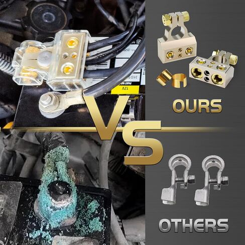 Battery Terminals, 2/4/8/10 Gauge Battery Terminal Connectors with Shims and Protective Covers, Car Battery Cable Ends, 1 pair in Saudi Arabia